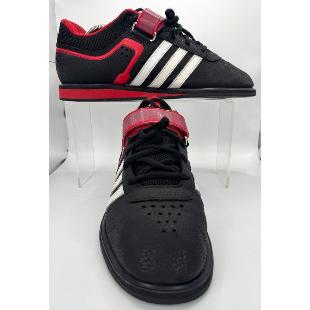Adidas‎ Powerlift 2.0 Weightlifting Shoes Black White Red Mens Size 9.5 Q33821
